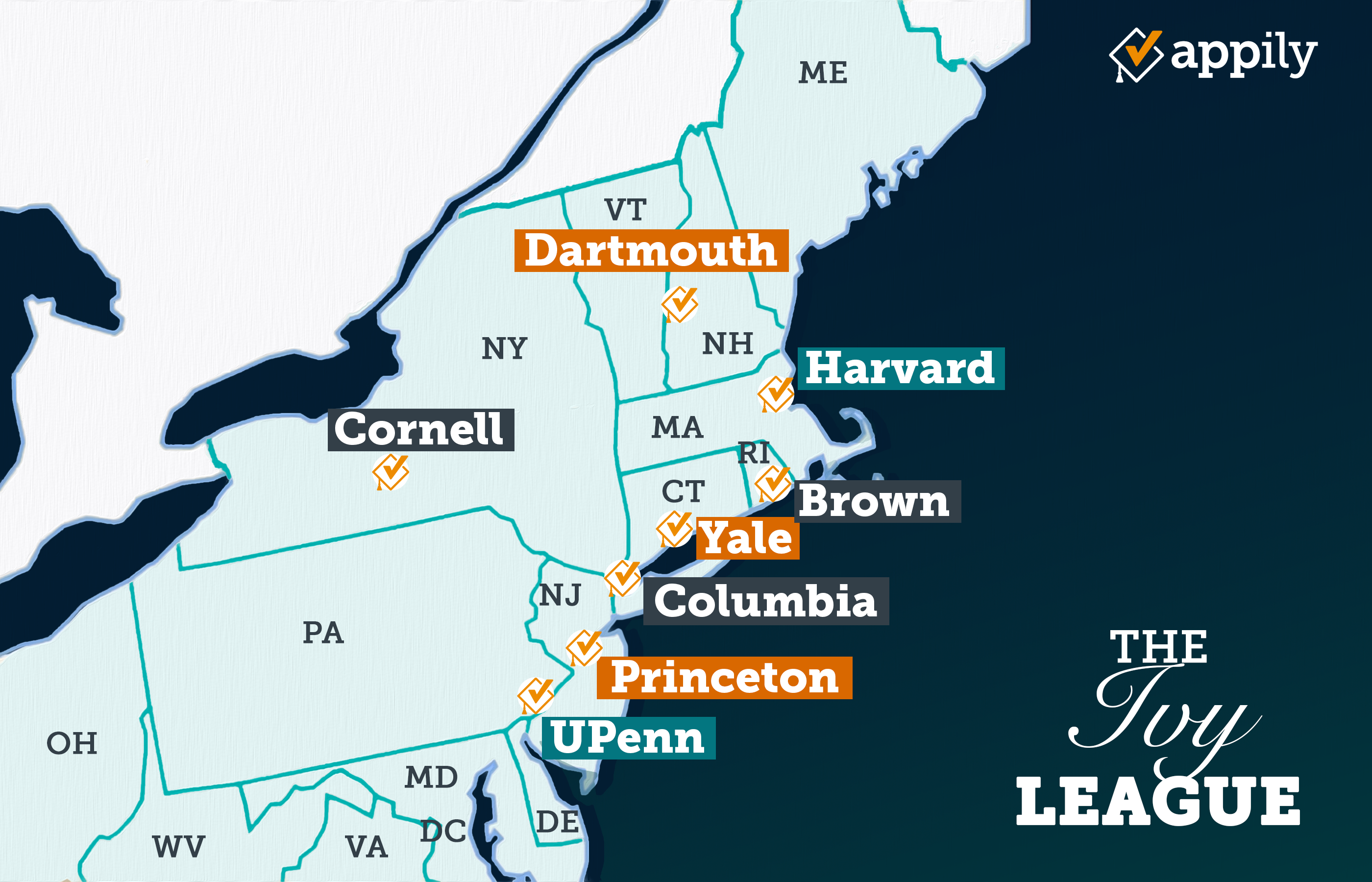 Ivy League Map