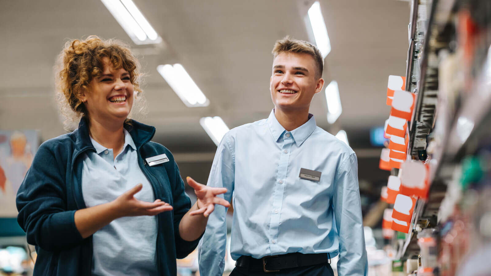 High school student at their job