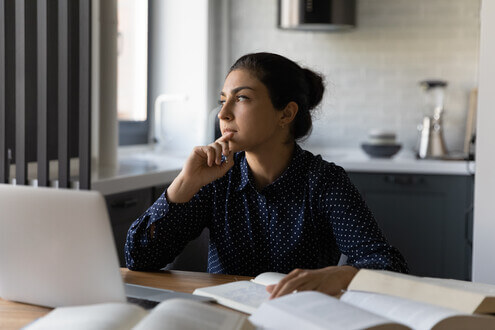 Student ponders college choice