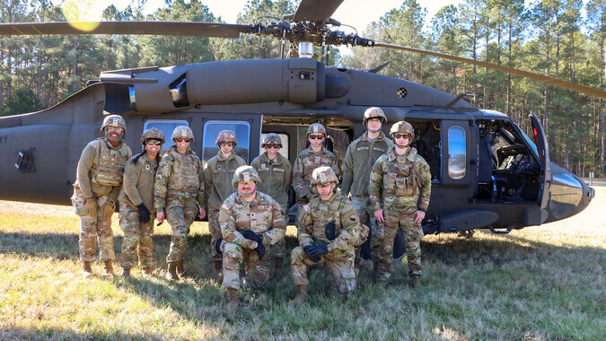 VA guard in front of chopper