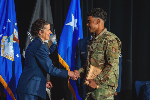 a service member graduates