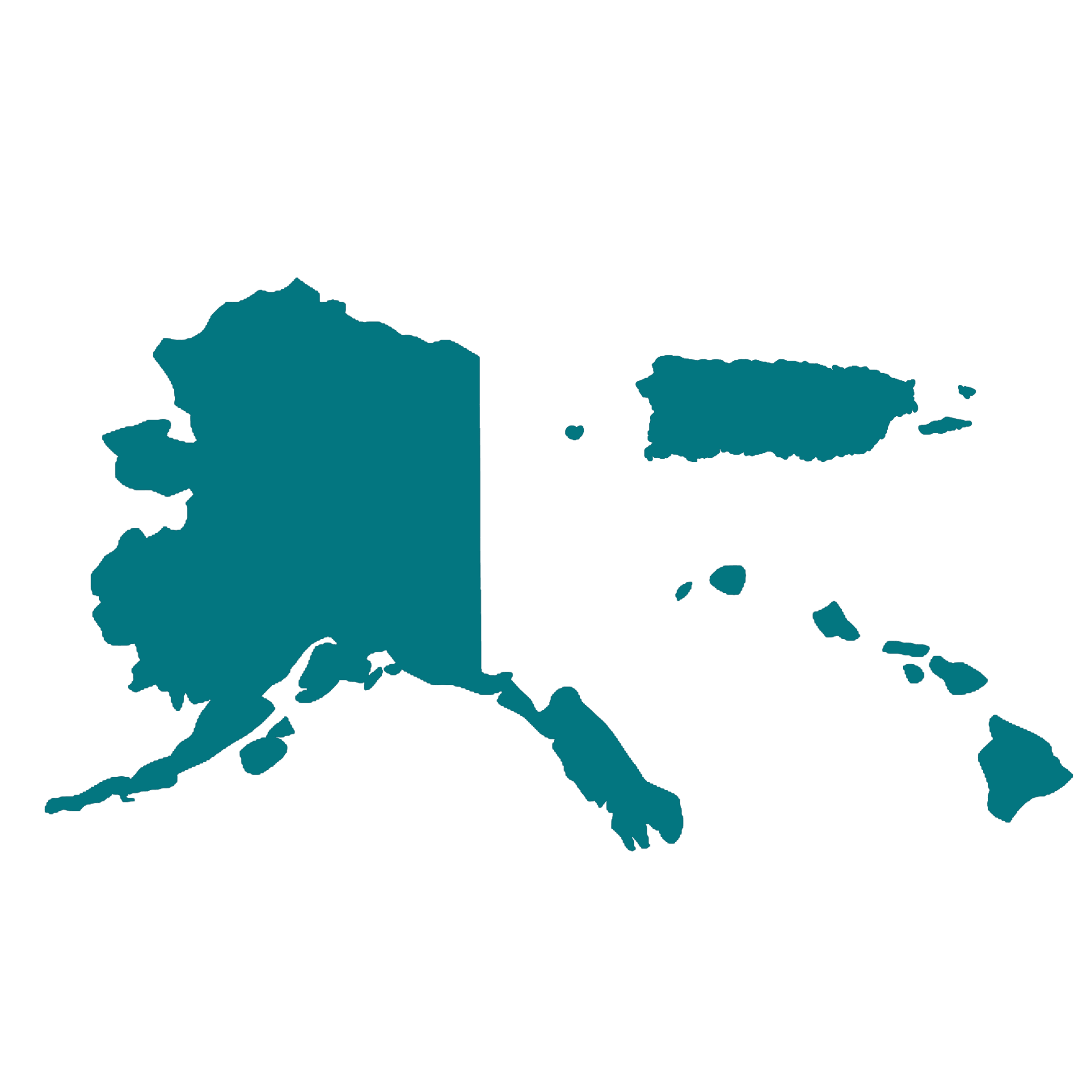 Non-contiguous states