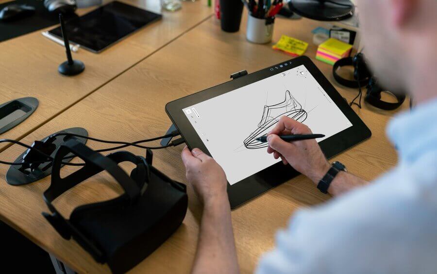 an architectural engineer creates a design