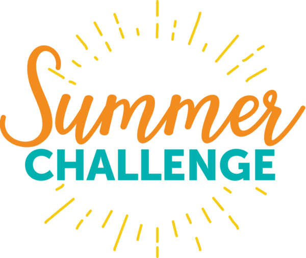 Summer Challenge with yellow bursts around words 
