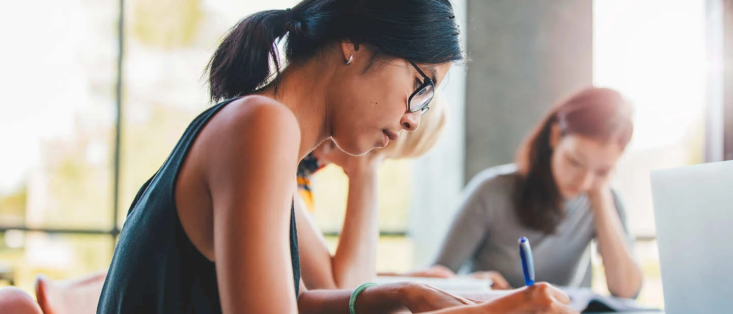 Students studying