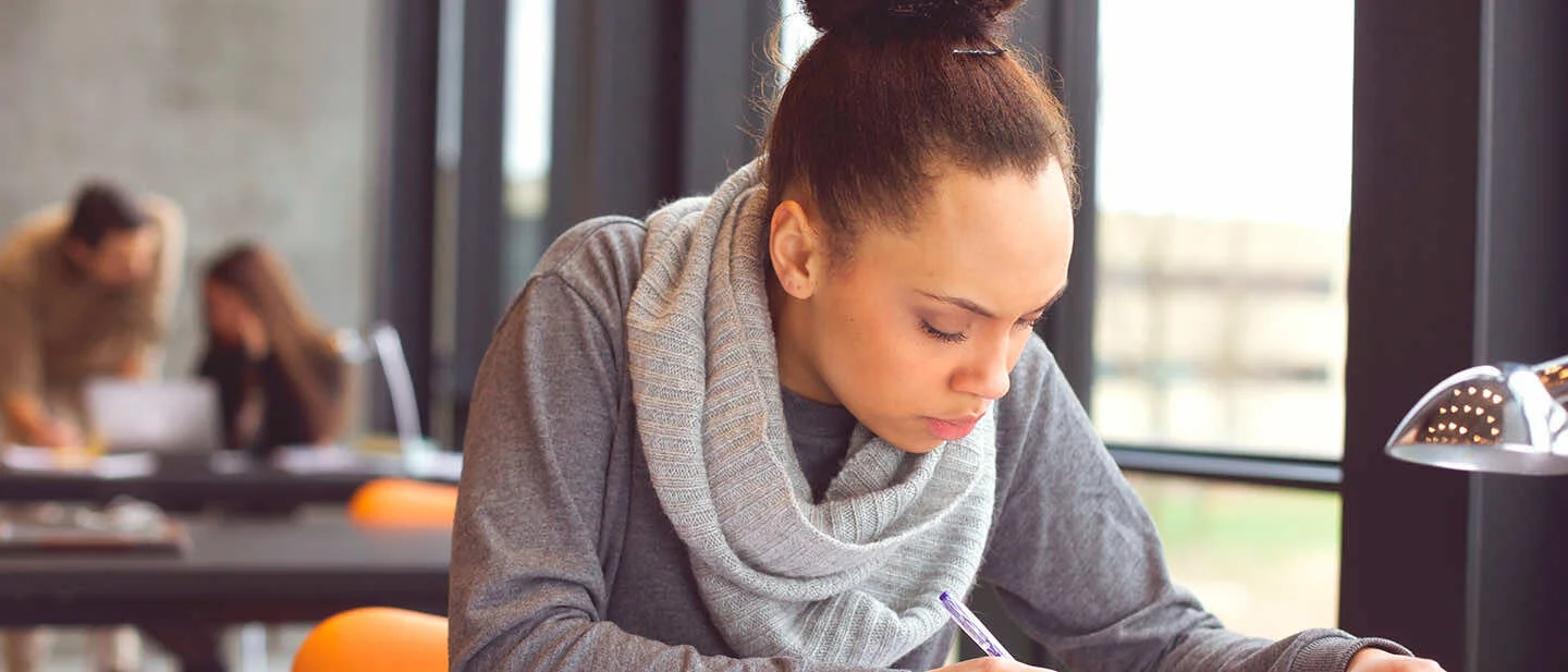 Students studying