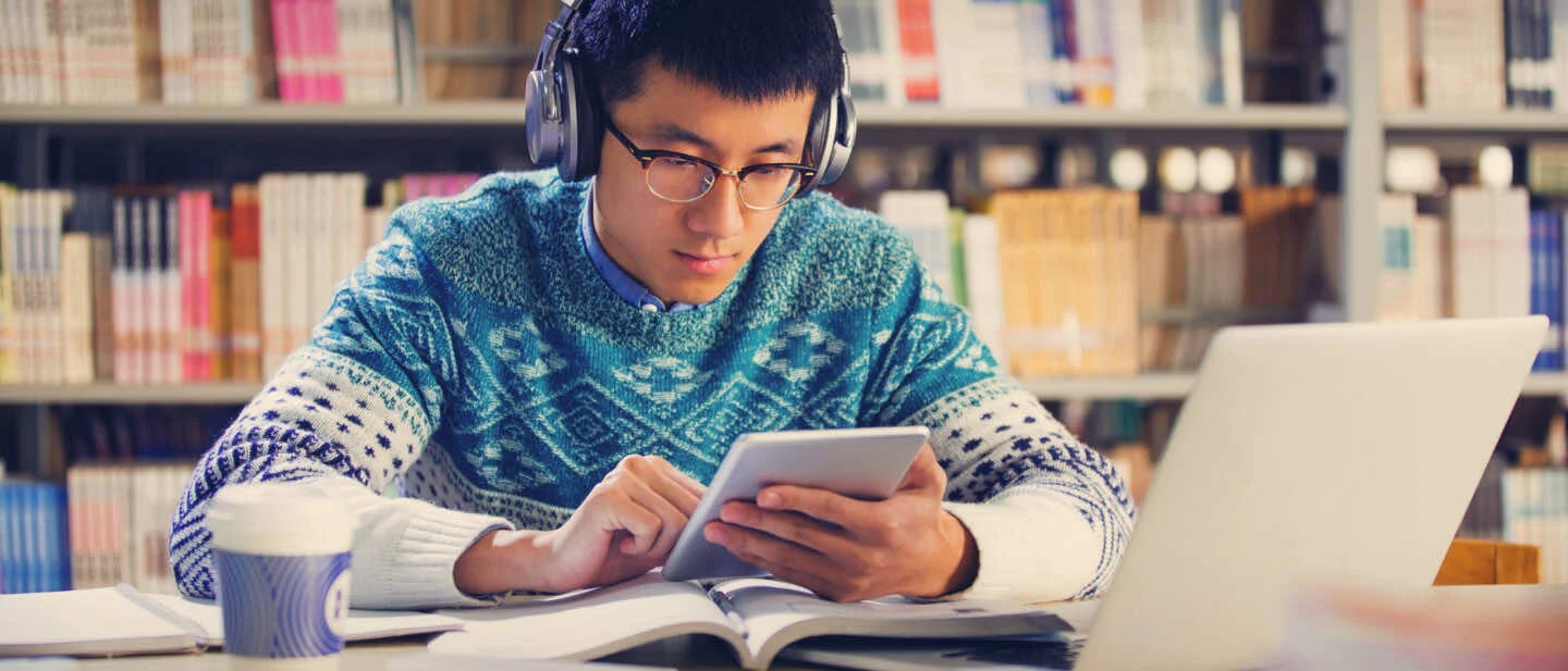 Students studying