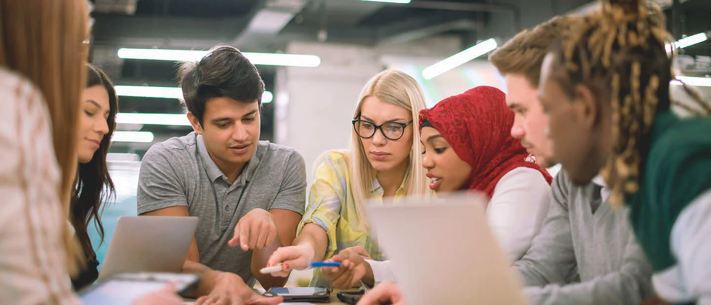 Students studying