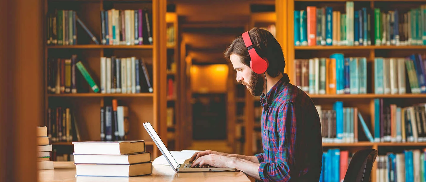 Students studying