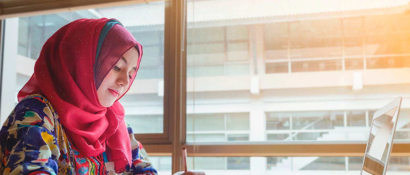 Students studying